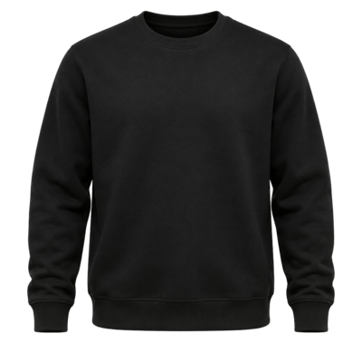 Black crewneck sweatshirt