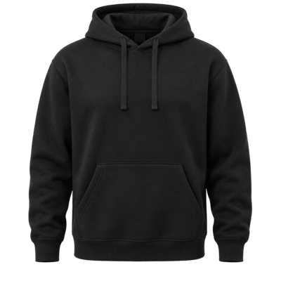 Black pullover hoodie